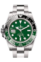 Rolex GMT Master II 40 Green Dial Black Green Bezel White Gold Watch 126729VTNR